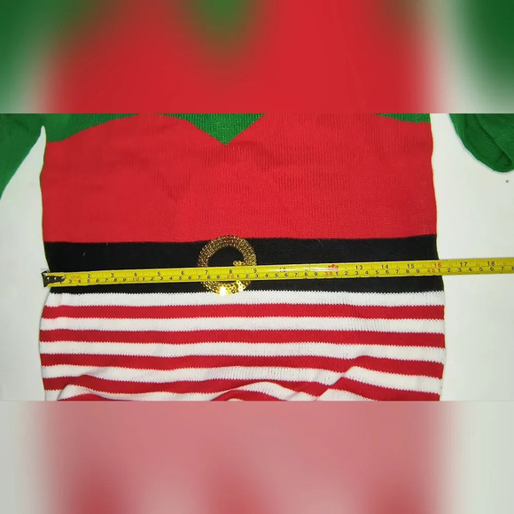 Derek Heart Christmas Festive Holiday Elf Dress, L - Picture 7 of 9